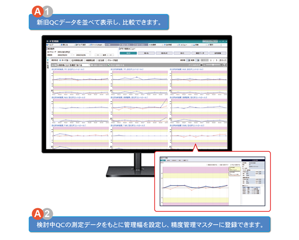 新旧QCデータ表示