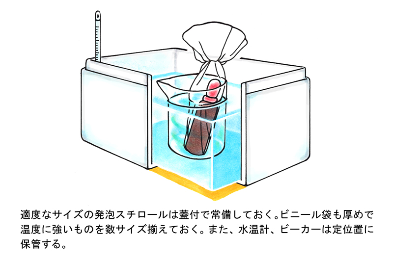 急な事態でも、周辺の器材を使って応急的な対応を図る