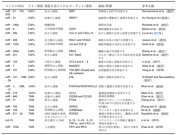 がん細胞とその隣接細胞の間を行き来する細胞外miRNA